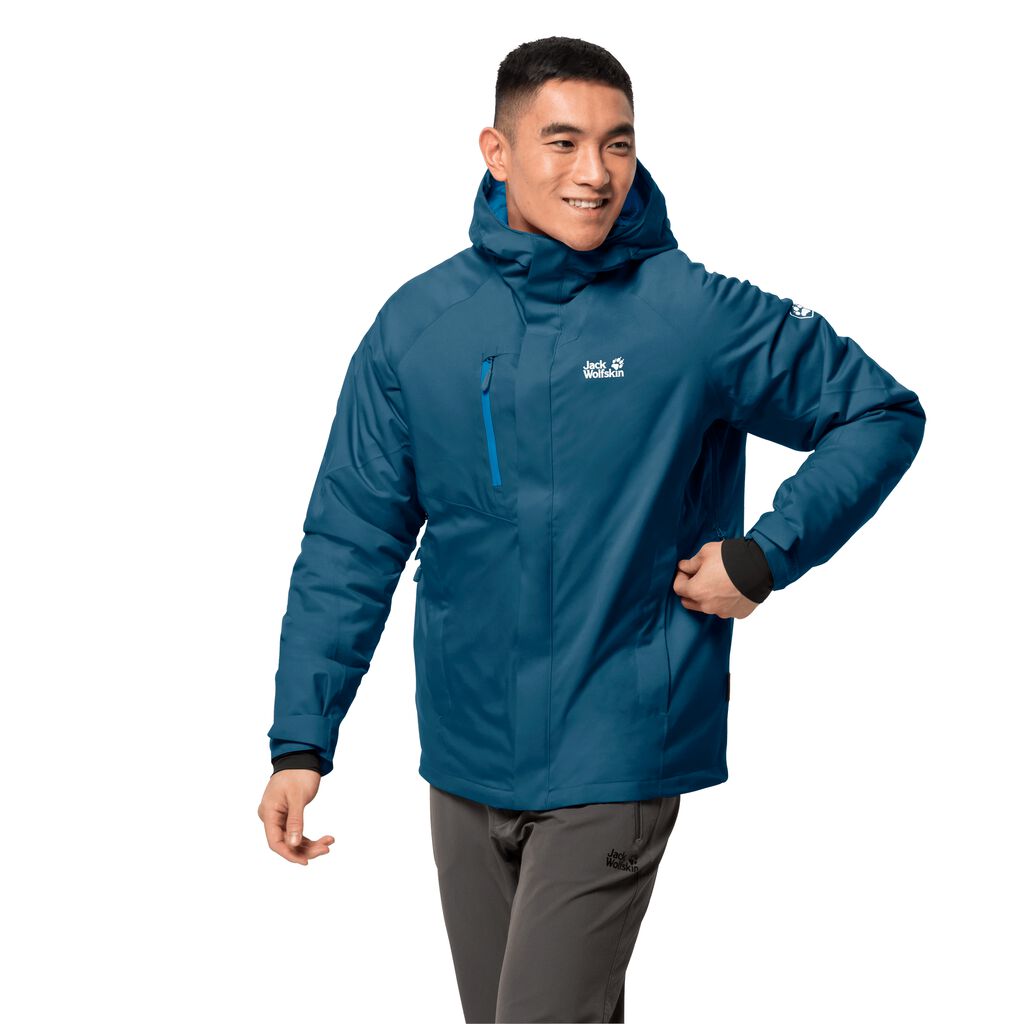 Jack Wolfskin TROPOSPHERE Férfi Télikabát Sötét Kék - WTYHUM-698